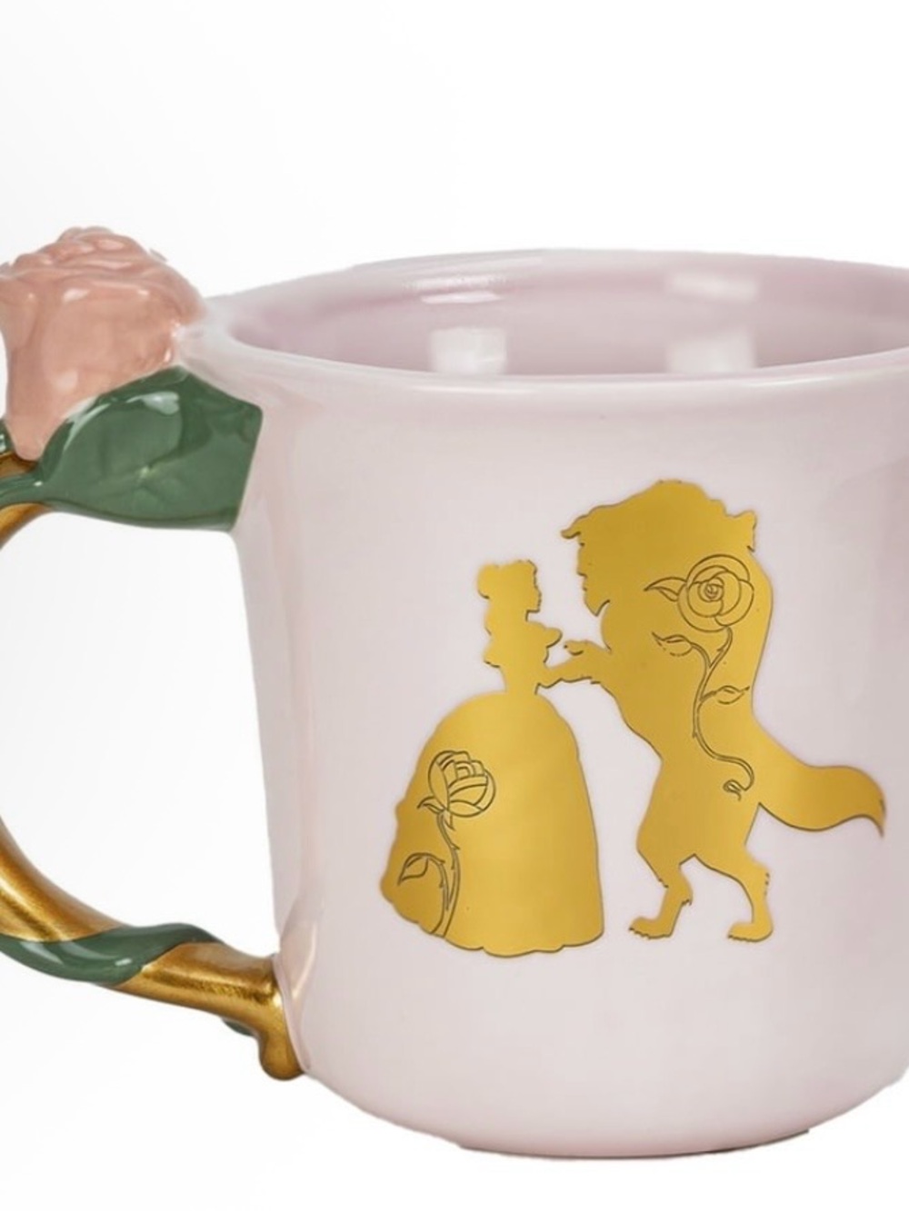 Pink Belle Floral Ceramic Mug with Gold Accents - Picture 2 of 7